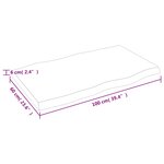vidaXL Dessus de table bois massif traité bordure assortie