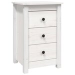 vidaXL Table de chevet Blanc 40x35x61 5 cm Bois de pin massif