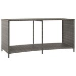vidaXL Étagères de rangement 2 Pièces gris résine tressée