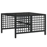 vidaXL Salon de jardin d'angle 3 Pièces avec coussins noir résine tressée