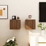 vidaXL Meubles TV muraux 2 Pièces Chêne marron 30 5x30x30 cm