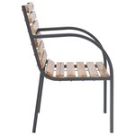 vidaXL Chaises de jardin lot de 2 Bois de sapin massif