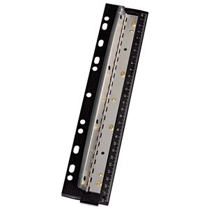 Perforateur de poche en métal avec graduation 8 cm 4 perforations Noir WEDO