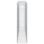 vidaXL Paniers à gabions arqués 9 Pièces 400x50x200/220 cm Fer galvanisé