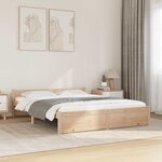 vidaXL Cadre de lit sans matelas bois massif 140x190 cm