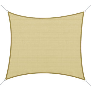 Voile d'ombrage carré 3 x 3 m polyéthylène haute densité résistant aux UV coloris sable
