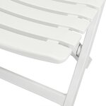 Ensemble de bistro jardin meuble extérieur terrasse pliable 3 pièces plastique blanc 02_0013545