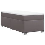 vidaXL Sommier à lattes de lit avec matelas Gris 80x200 cm Similicuir