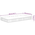 vidaXL Matelas à ressorts ensachés moyen 120x200 cm