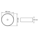 vidaXL Lavabo 40 x 15 cm Céramique Argenté