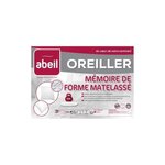 ABEIL Oreiller à mémoire de forme matelassé 60 x 60 cm blanc