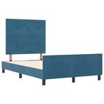 Cadre de lit vidaXL Bleu foncé 120x200 cm Velours