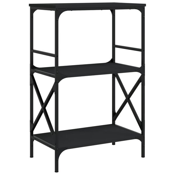 vidaXL Bibliothèque à 3 niveaux noir 59x35x90 5 cm bois d'ingénierie