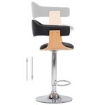 vidaXL Tabourets de bar lot de 2 noir bois courbé et similicuir