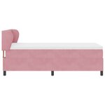 Lit ressort vidaXL avec matelas Rose 90x190 cm en velours