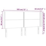 vidaXL Tête de lit à LED Blanc 183x16x118/128 cm Similicuir