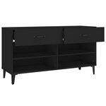 vidaXL Armoire à chaussures Noir 102x35x55 cm Bois d'ingénierie
