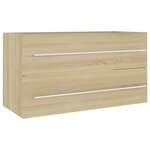 vidaXL Ensemble de meubles de bain 2 Pièces Chêne sonoma Aggloméré