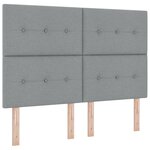 Tête de lit capitonnée Gris clair 140 cm en tissu