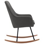 vidaXL Chaise à bascule Gris foncé Tissu