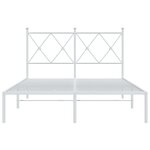 vidaXL Cadre de lit métal sans matelas et tête de lit blanc 120x190 cm