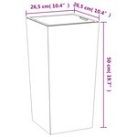 vidaXL Jardinière et intérieur amovible anthracite PP aspect béton