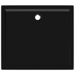 vidaXL Receveur de douche rectangulaire ABS Noir 80x90 cm