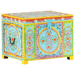 vidaXL Boîte de rangement peinte à la main 50x40x40 cm Manguier solide