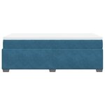 vidaXL Sommier à lattes de lit et matelas Bleu foncé 80x200 cm Velours
