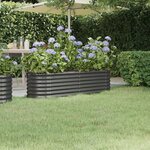 vidaXL Lit surélevé de jardin Acier enduit de poudre Anthracite
