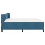 Lit avec sommier et matelas vidaXL Bleu foncé 200x200 cm Velours