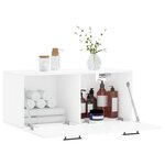 vidaXL Armoire murale blanc brillant 80x36 5x35 cm bois d'ingénierie