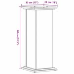 vidaXL Support pour plantes 33x33x80 cm bois d'ingénierie