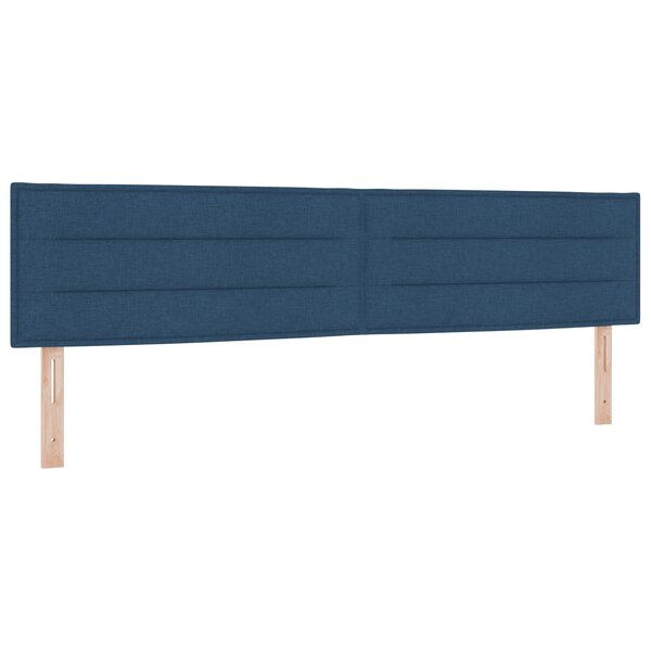 têtière vidaXL Design Lignes Bleu 200 cm Tissu