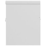 vidaXL Armoire d'évier avec lavabo intégré Blanc Aggloméré