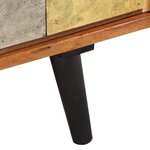 vidaXL Meuble TV avec portes 112x30x40cm bois d'acacia massif et métal