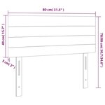 vidaXL Tête de lit Crème 80x5x78/88 cm Tissu