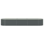 vidaXL Lit surélevé de jardin 320x80x44 cm Acier galvanisé Gris