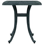 vidaXL Table de jardin vert 53x53x53 cm aluminium coulé