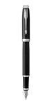 PARKER IM Stylo plume  laque noire  plume moyenne  encre bleue  Coffret cadeau