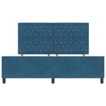 Cadre de lit en velours bleu foncé vidaXL 180x200 cm