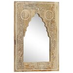vidaXL Miroir peint à la main 40x55 cm Bois de manguier solide
