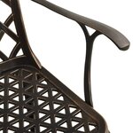 vidaXL Ensemble de bistro 5 Pièces Aluminium coulé Bronze