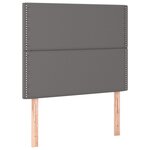 vidaXL Sommier à lattes de lit avec matelas Gris 90x200 cm Similicuir