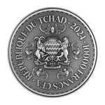 THE YELLOW DRAGON 2 Once Argent 11.5 Once Copper Monnaie 10000 Francs Tchad 2024