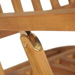 vidaXL Chaises de terrasse et repose-pied lot de 2 Bois de teck solide