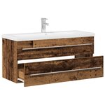 vidaXL Meuble sous lavabo de salle de bain avec lavabo intégré vieux bois
