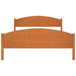 vidaXL Cadre de lit Marron miel Bois de pin massif 160x200 cm