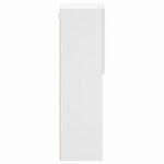 vidaXL Meuble TV avec lumières LED blanc 30 5x30x102 cm