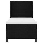 vidaXL Lit box avec matelas Noir 100x200 cm Tissu